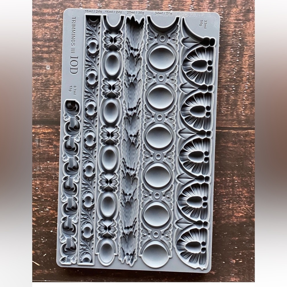 Iron Orchid Design Trimmings III 6×10 Decor Mould New with Tags